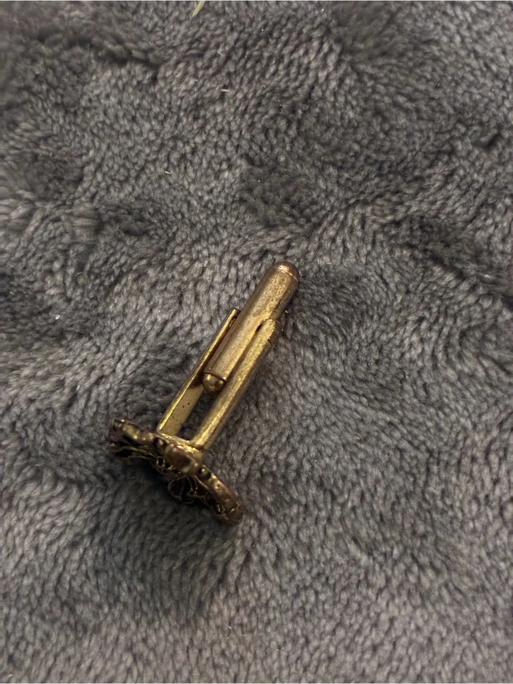 Vintage Gold-Toned Flower Cufflink